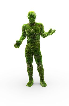 Herbal man made in 3D graphics