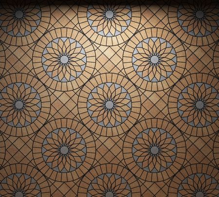 illuminated tile wall の写真素材