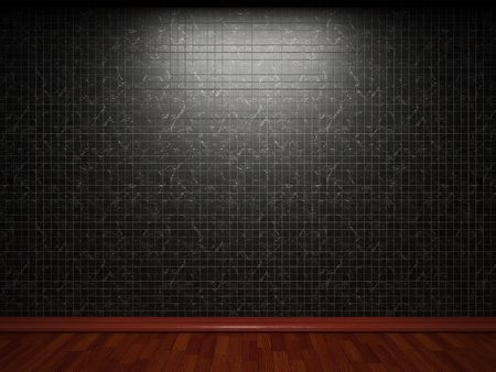 illuminated tile wall の写真素材