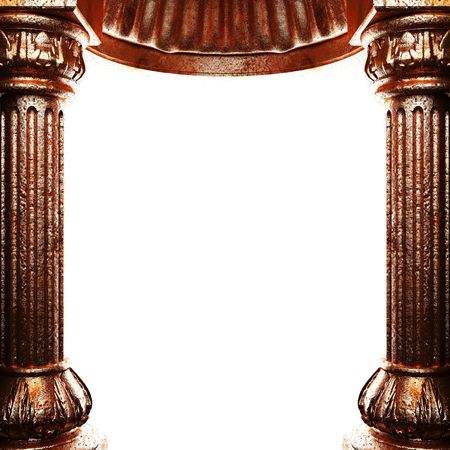 bronze columns and arch の写真素材