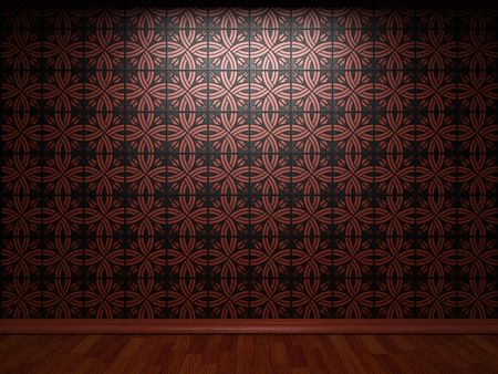 illuminated tile wall の写真素材