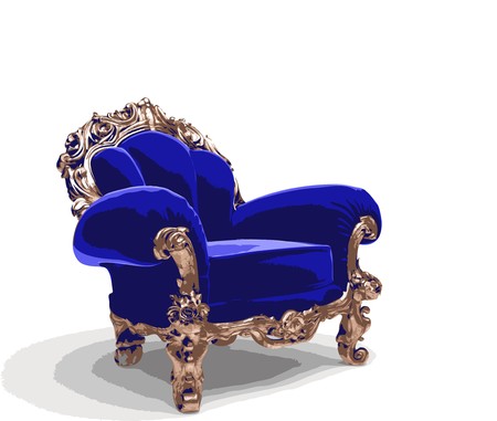classic golden chairのイラスト素材