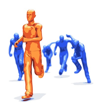 plastic character winnerのイラスト素材