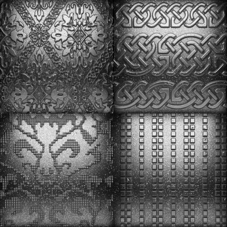 Retro metal ornament の写真素材