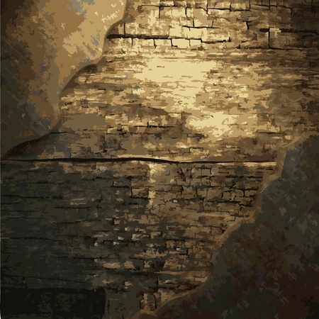 rusty metal and wood plate made in Vectorのイラスト素材