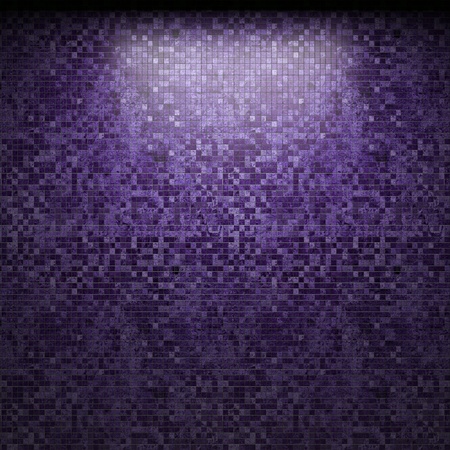 illuminated tile wall made in 3D graphicsの写真素材