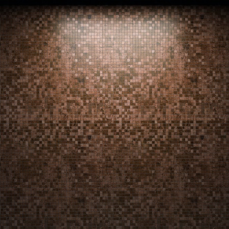illuminated tile wall made in 3D graphicsの写真素材
