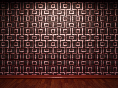 illuminated tile wall made in 3D graphicsの写真素材