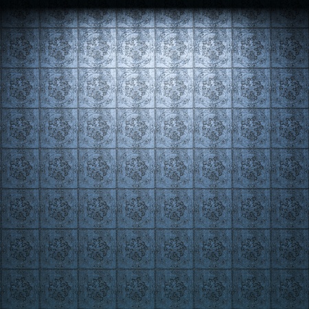 illuminated tile wall made in 3D graphicsの写真素材
