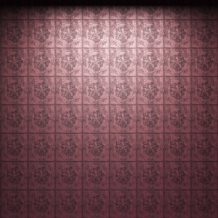 illuminated tile wall made in 3D graphicsの写真素材