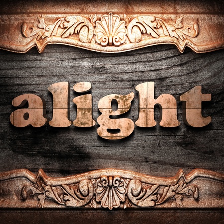 alight on wood carvingの写真素材