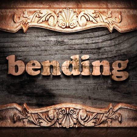 Golden word on wood の写真素材