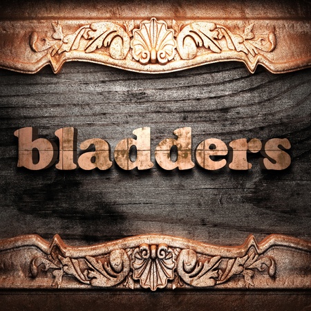 Golden word on wood の写真素材