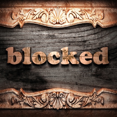 Golden word on wood の写真素材