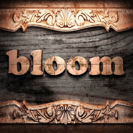 Golden word on wood の写真素材