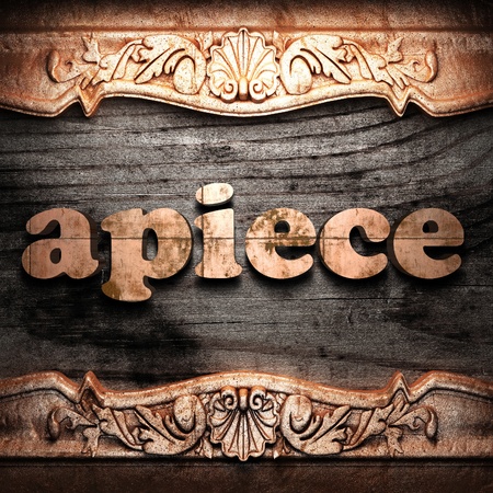 Golden word on wood の写真素材