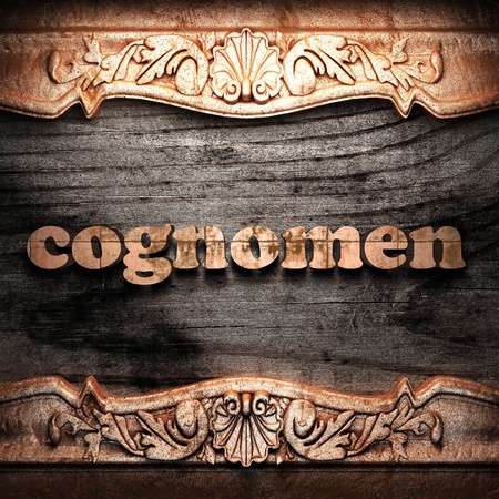 Golden word on wood の写真素材
