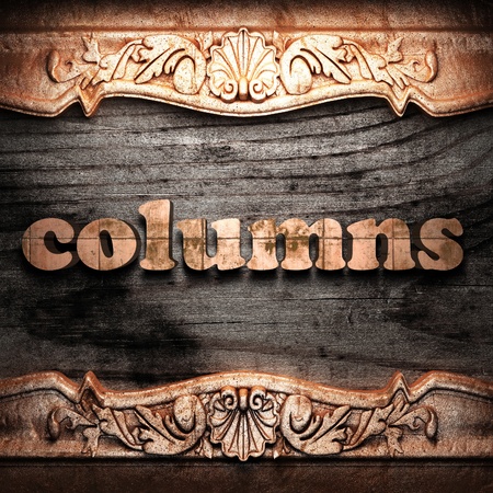 Golden word on wood の写真素材