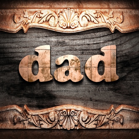 Golden word on wood の写真素材