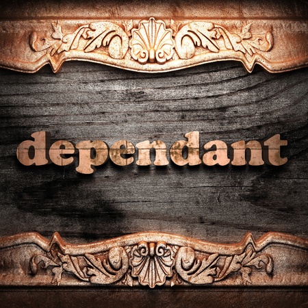 Golden word on wood の写真素材