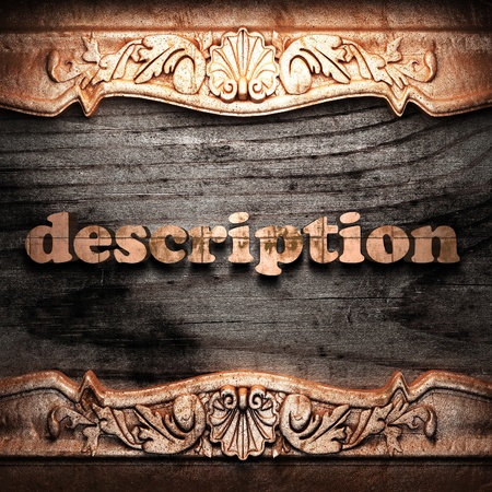 Golden word on wood の写真素材