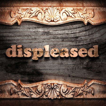 Golden word on wood の写真素材