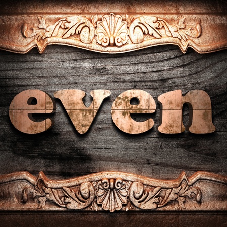 Golden word on wood の写真素材