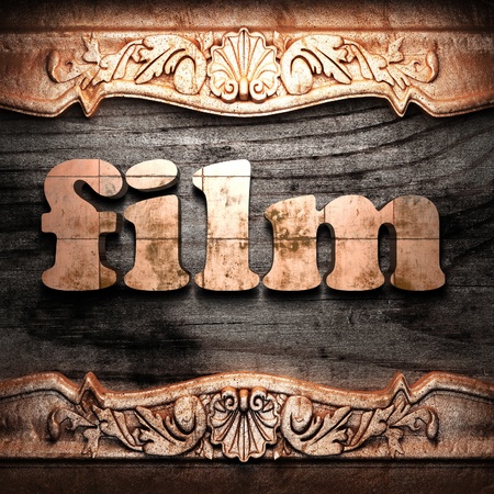 Golden word on woodの写真素材