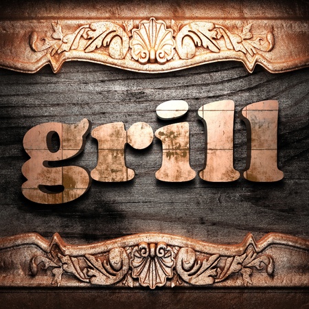 Golden word on woodの写真素材