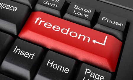 Word on keyboard made in 3Dの写真素材