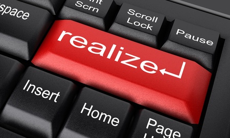 Word on keyboard made in 3Dの写真素材