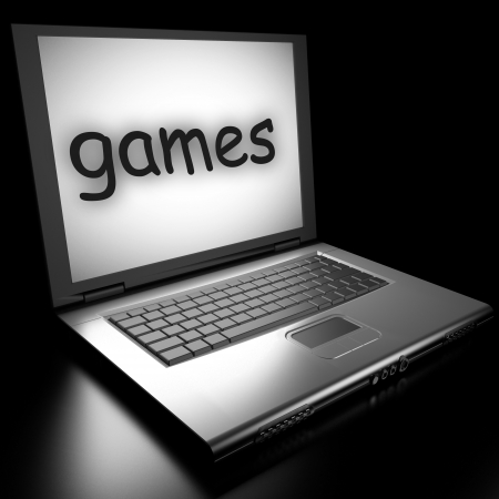 Word on laptop made in 3Dの写真素材