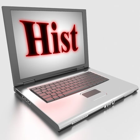 Word on laptop made in 3D Word on laptop made in 3D