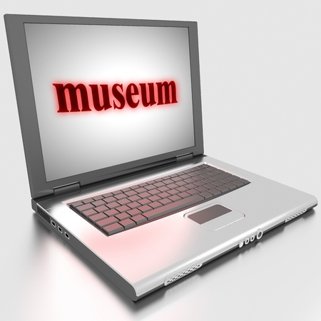 Word on laptop made in 3Dの写真素材