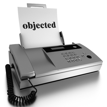 Word printed on fax on white background Word printed on fax on white background