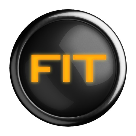 Word on black buttonの写真素材