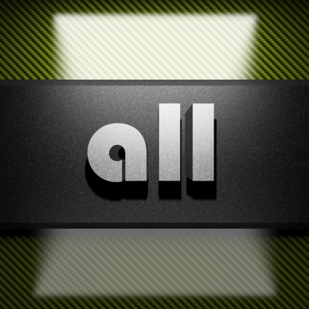 metal word on carbonの写真素材