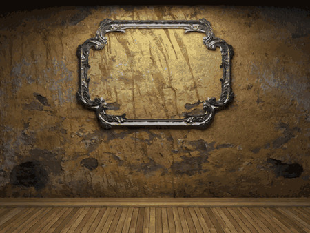 vector frame on concrete wallのイラスト素材