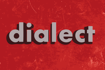 dialect vector word on red concrete wallのイラスト素材