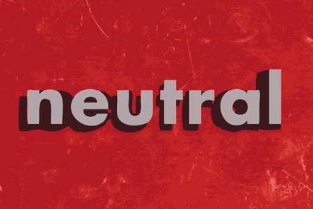 neutral vector word on red concrete wallのイラスト素材