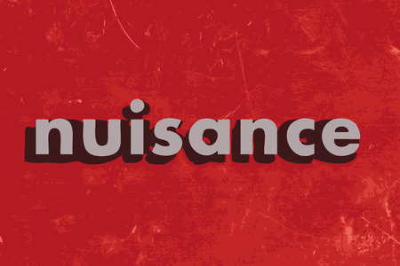 nuisance vector word on red concrete wallのイラスト素材
