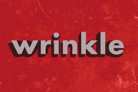 wrinkle vector word on red concrete wallのイラスト素材