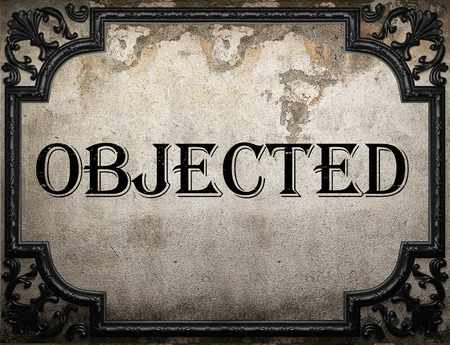 objected word on concrette wall objected word on concrette wall