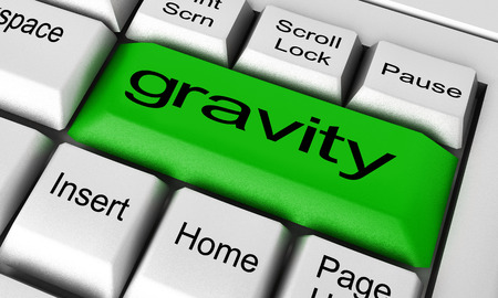 gravity word on keyboard buttonの写真素材