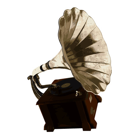 vector Vintage gramophoneのイラスト素材