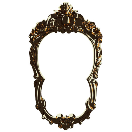 vector golden frame illustrationのイラスト素材