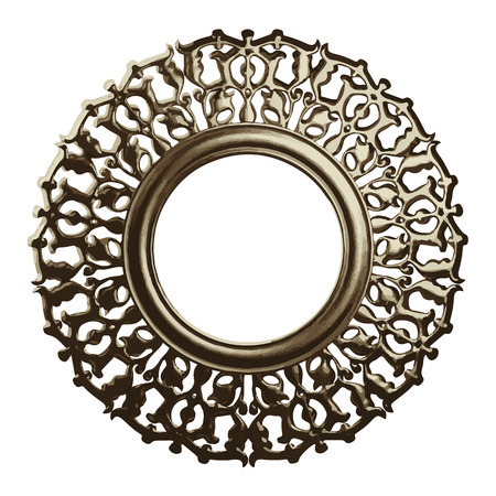 vector golden frame illustrationのイラスト素材