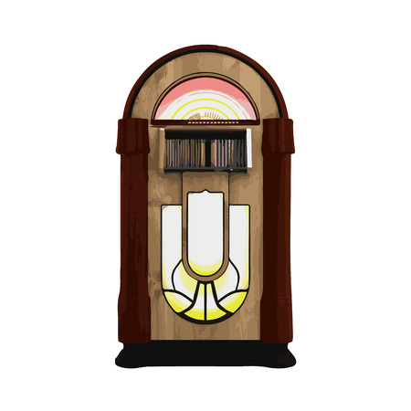 Vector illustration of retro style detailed classic juke boxのイラスト素材