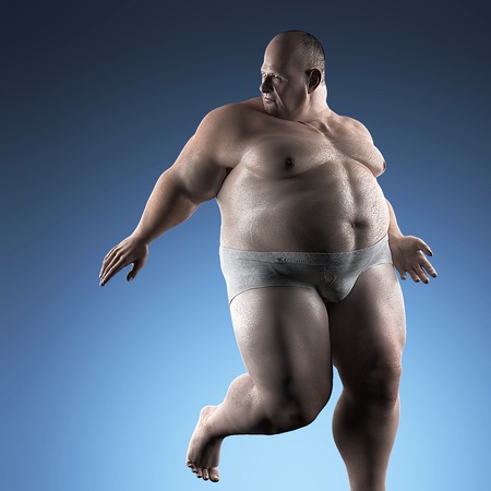 extremally fat manの写真素材