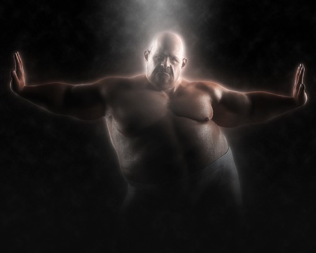 extremally fat hot manの写真素材